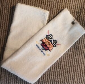 Nascar Cafe Myrtle Beach Golf Towel Souvenir Nascar Racing Fan Memorabilia